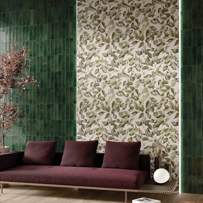 Mizu Tiles | Green Tiles | Wall & Floor Tiles | 6cm x 24cm | Porcelain