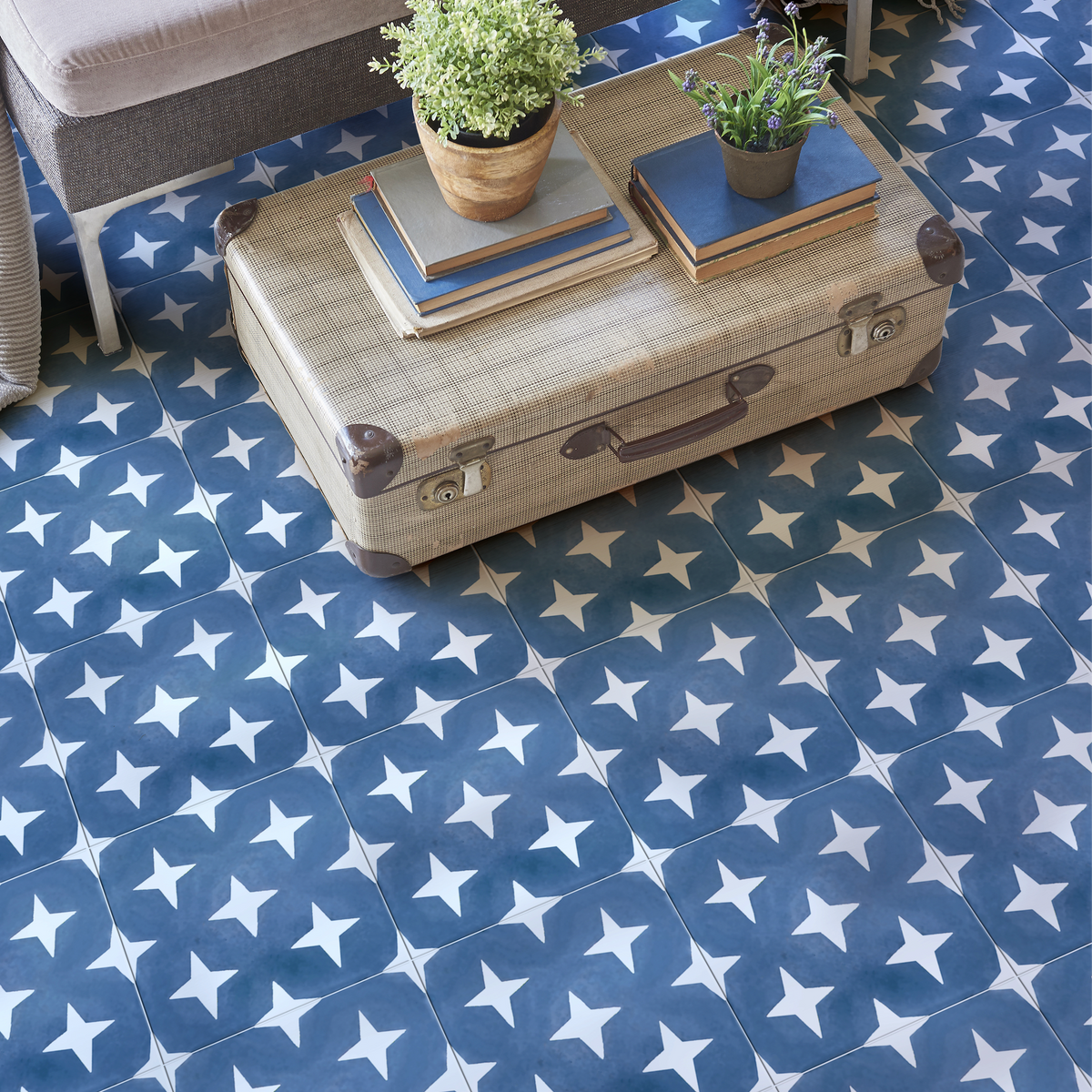 Santos | Navy Blue | Moroccan Tiles | Wall & Floor | 20cm x 20cm ...