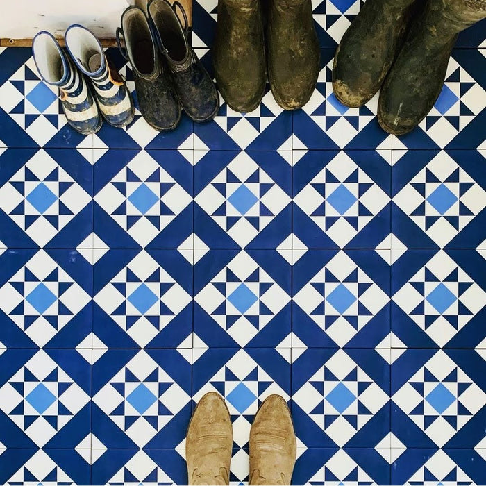 Parsons Magdalene Blue Victorian Pattern Wall Floor Tiles