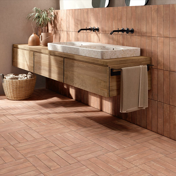 Odense Brick Terracotta | 6cm x 24.5cm | Wall and Floor Tiles