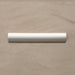 Zellij Oyster Bullnose Moroccan-style trims in a 3cm x 20cm format, featuring a glossy off-white glaze and smooth rounded profile, laid flat on a neutral background.