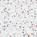 Single Confetti Colours 66×66cm terrazzo-style porcelain tile featuring multicoloured stone-like chips on a white base, shown in a full-surface view to highlight pattern and texture.
