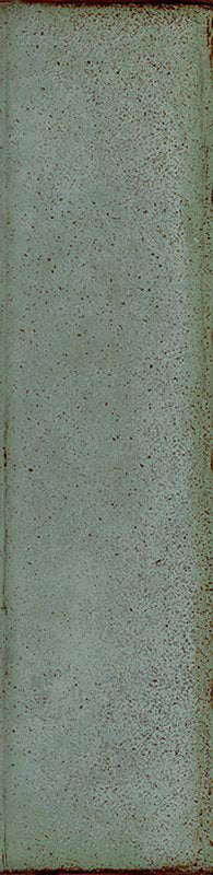 Play Sage Green Brick Rectified 5x20cm porcelain wall and floor tile featuring a soft sage green tone with subtle speckling and tonal variation. The slim brick format and gently textured surface create a refined, contemporary look suitable for kitchens, bathrooms and feature walls.