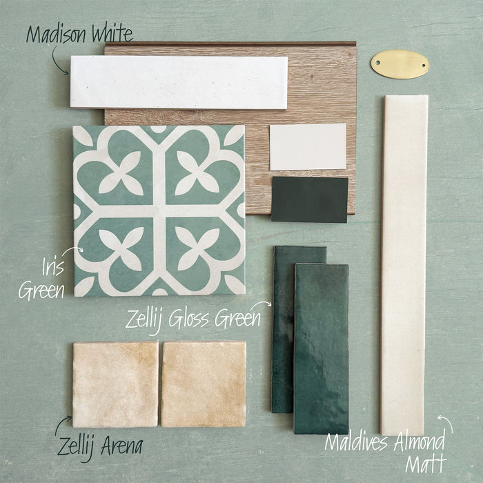 Iris Green | Victorian Moroccan Style | 20cm x 20cm