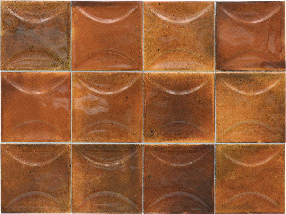 FULL TILE SAMPLE Beijing Amber Decor Square Wall Tiles | 10cm x 10cm