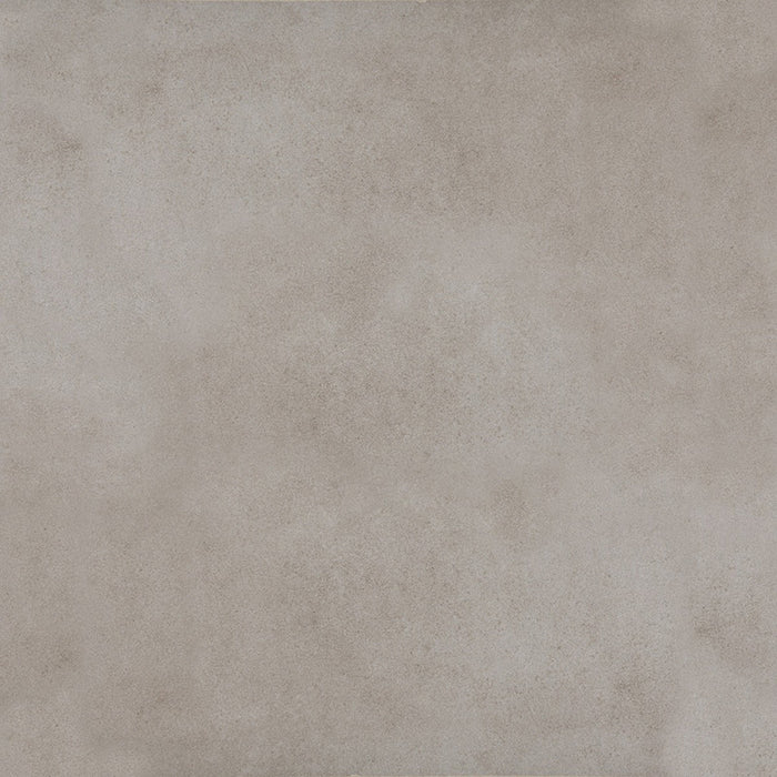 Close-up of Tane Stone Grey Matt 60 × 60cm porcelain tile, showcasing a soft mid-grey tone with subtle tonal variation and a smooth matt finish for a clean, contemporary look.