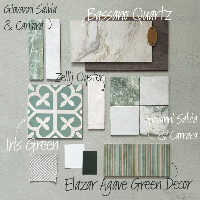 Iris Green | Victorian Moroccan Style | 20cm x 20cm