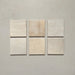 Zellij Bone Square Moroccan-style tiles in a 13.2cm x 13.2cm format, featuring warm beige tones with subtle tonal and handmade surface variation, displayed as a flat lay on a neutral background.