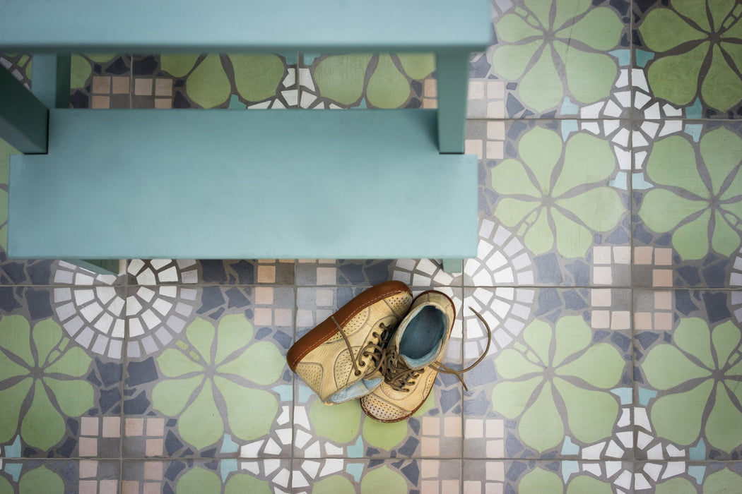 Bloom Green Tiles | Moroccan Tiles | 20cm x 20cm