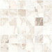 Close-up of Venetian Ivory 30cm x 30cm terrazzo effect matt porcelain mosaic tile, featuring soft ivory, cream and beige stone-inspired detailing, ideal for shower floors, splashbacks and decorative feature walls.