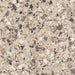 Close-up of Vito Dolomite 60x60cm terrazzo style porcelain tile with a realistic 4D brushed finish. The design features a warm beige base with a balanced mix of ivory, taupe, grey and charcoal stone fragments, creating a timeless terrazzo effect suitable for both modern and classic interiors.