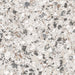 Close-up of the Vito Moonstone 60x60cm terrazzo style porcelain tile, featuring a soft light grey base with a blend of white, silver, charcoal and taupe stone fragments. The realistic 4D brushed finish enhances the texture and depth, creating an authentic terrazzo effect.