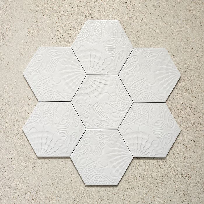 Barcelona White | Hexagon Tile | 25cm x 22cm