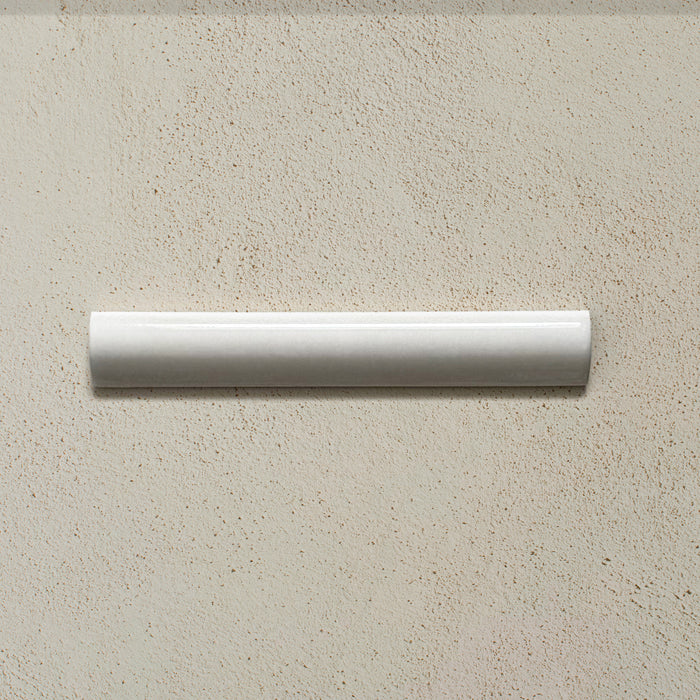 Zellij White Gloss Bullnose | Moroccan Style | 3cm x 20cm