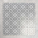 Fizaan Winter Mini Moroccan-style 15×15cm porcelain tiles laid in a repeating geometric pattern, featuring a black and white star motif.