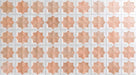 Close-up of Zeina Moroccan Cotto White ceramic wall tiles featuring a repeating Moroccan style geometric star pattern in warm terracotta and crisp white tones, with a glossy glazed finish, subtle shade variation and handcrafted-inspired character.