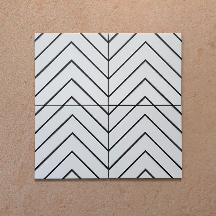Alhambra Zig Zag Blanco | Wall & Floor Tiles | Moroccan Style | 20cm x 20cm