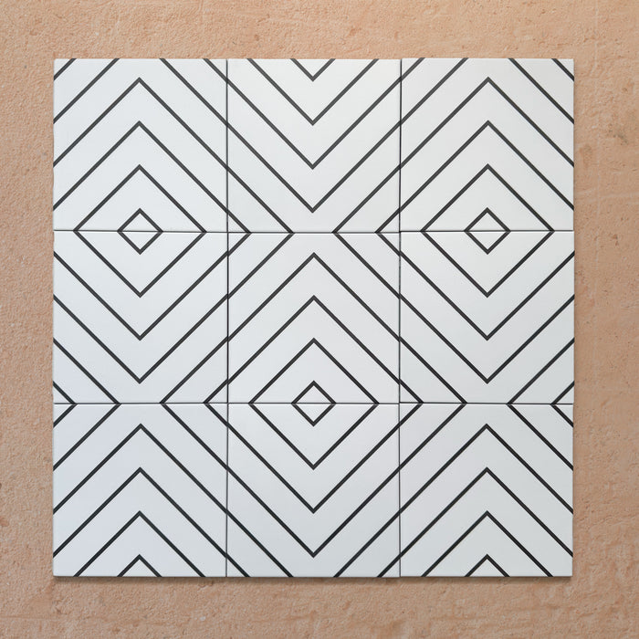 Alhambra Zig Zag Blanco | Wall & Floor Tiles | Moroccan Style | 20cm x 20cm