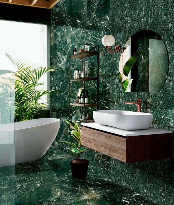 Grand Verde Alpi Polished Marble style | Porcelain Wall & Floor Tiles | 60cm x 120cm
