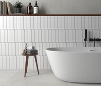 Manhattan Brick White Flat Gloss Metro 7.5cm x 30cm