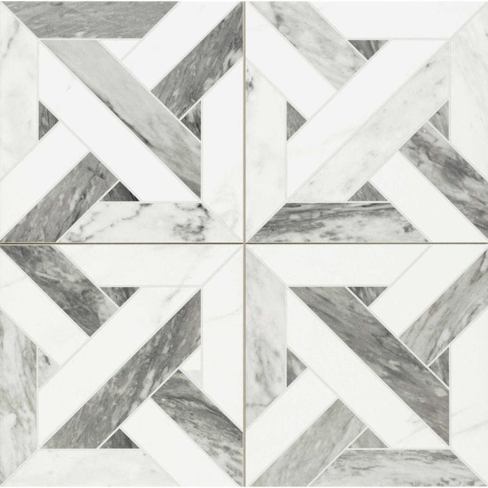 Decaprio Manhattan Marble Patterned Porcelain Wall Floor Tiles 44cm x 44cm