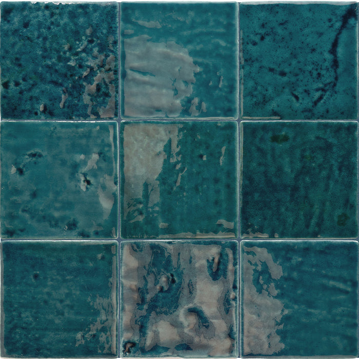 Malaga Amun Blue Square | Gloss | Wall Tile | 10cm x 10cm