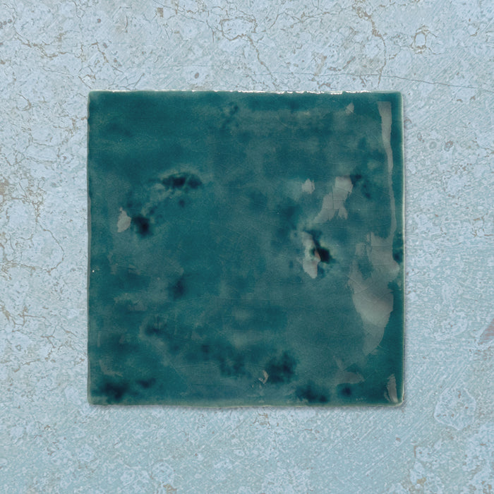 Malaga Amun Blue Square | Gloss | Wall Tile | 10cm x 10cm