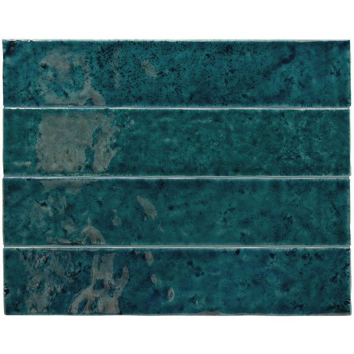 Malaga Amun Blue Brick | Gloss | Wall Tile | 6.5cm x 32.8cm