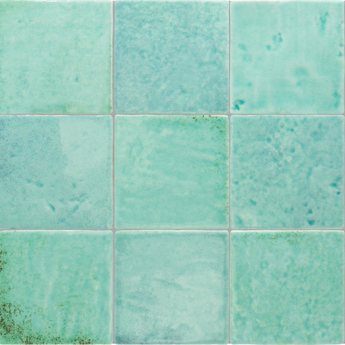 Malaga Aqua Square | Gloss | Wall Tile | 10cm x 10cm