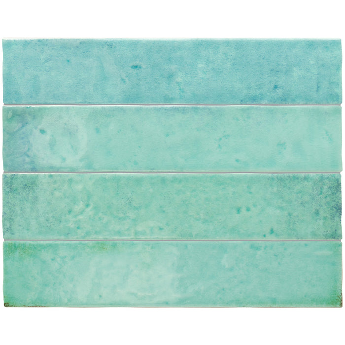Malaga Aqua Brick | Gloss | Wall Tile | 6.5cm x 32.8cm