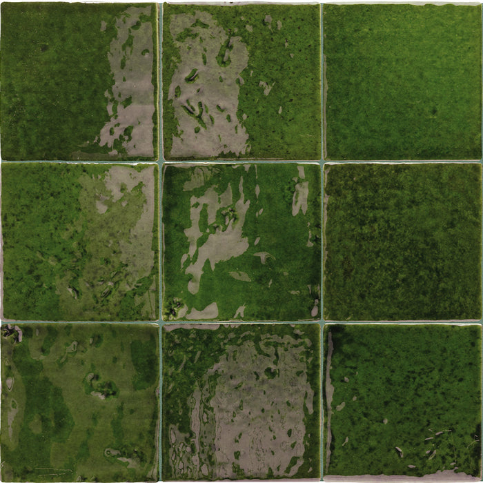 Malaga Tourmaline Green Square | Gloss | Wall Tile | 10cm x 10cm