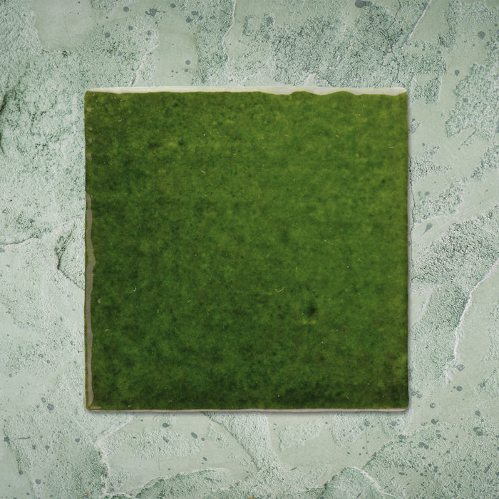 Malaga Tourmaline Green Square | Gloss | Wall Tile | 10cm x 10cm
