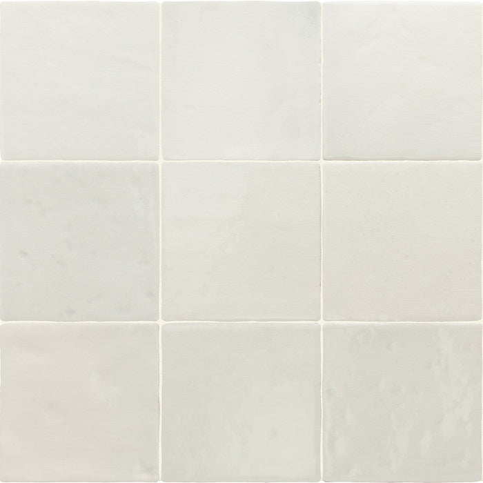 Malaga White Sand Square | Gloss | Wall Tile | 10cm x 10cm