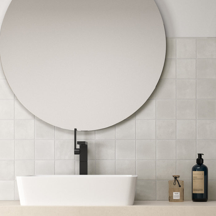 Malaga White Sand Square | Gloss | Wall Tile | 10cm x 10cm