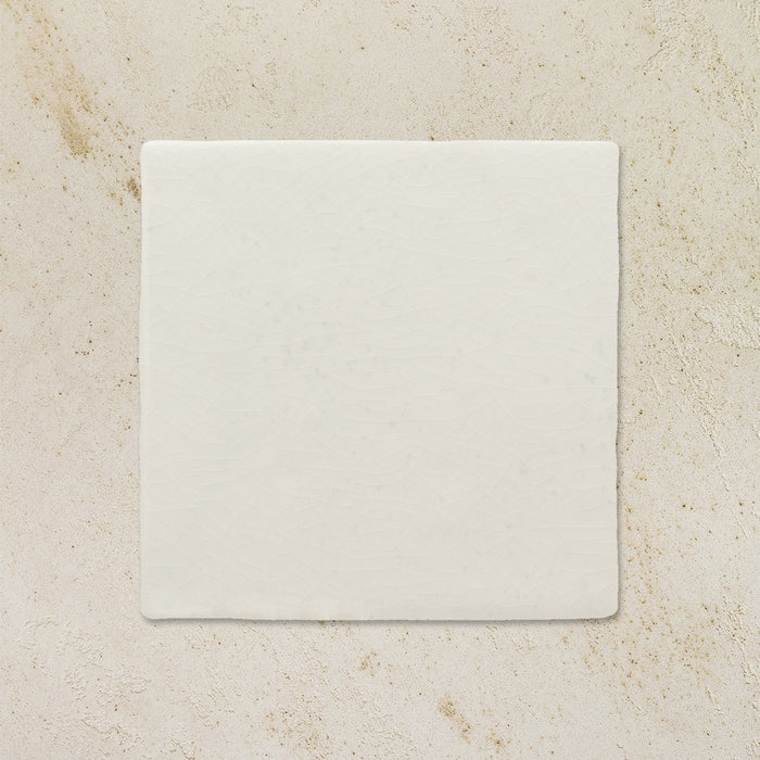 Malaga White Sand Square | Gloss | Wall Tile | 10cm x 10cm