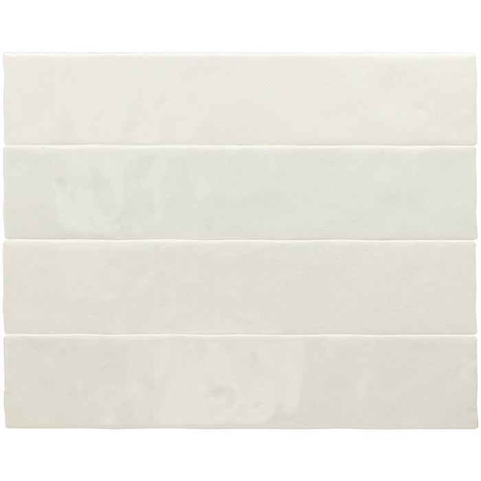 Malaga White Sand Brick | Gloss | Wall Tile | 6.5cm x 32.8cm