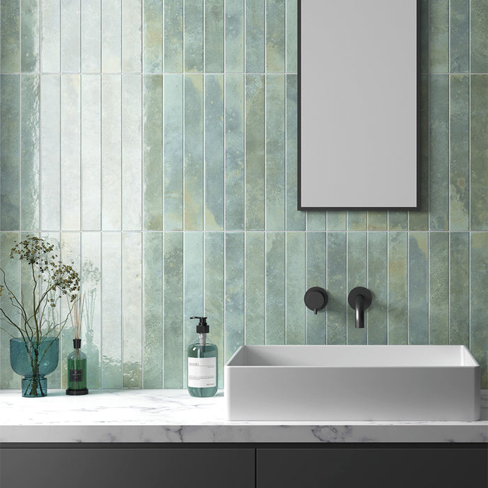 Maldives Celadon Green | Gloss | Wall Tiles | 5cm x 40cm