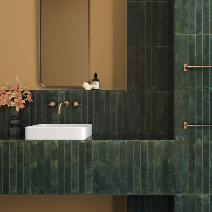 Maldives Pine Green | Gloss | Wall Tiles | 5cm x 40cm