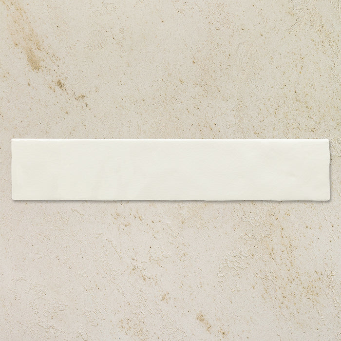 Malaga White Sand Brick | Gloss | Wall Tile | 6.5cm x 32.8cm