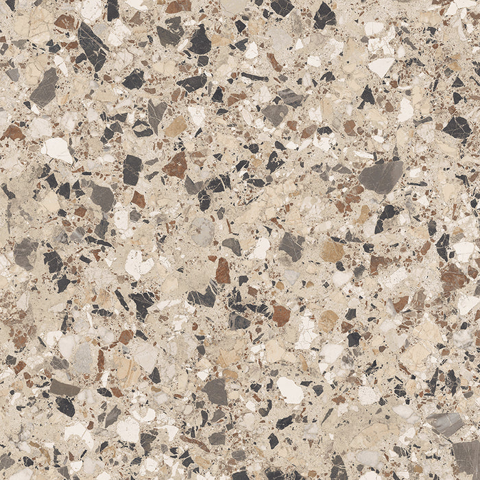 Vito Dolomite Classical Terrazzo Style 4d Brushed Finish Tiles 60cm x 60cm CUT TILE SAMPLE
