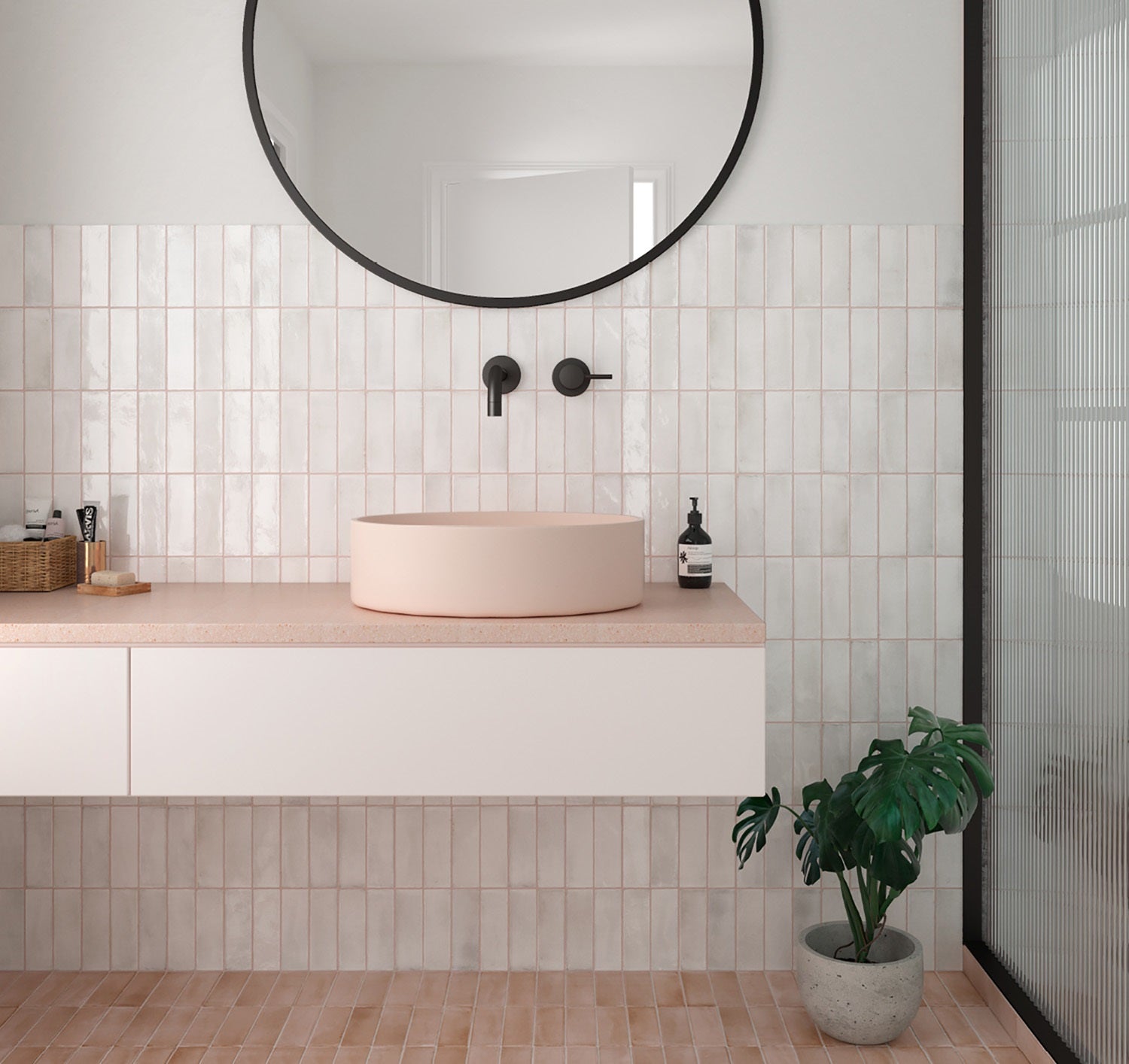 Tile Stone Mini Atlas White Mini Brick GLOSS Tile 5cm x 15cm — Artisan Tile Company