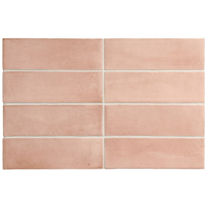 Atlas Mini Brick MATT Pink 5cm x 15cm FULL TILE SAMPLE