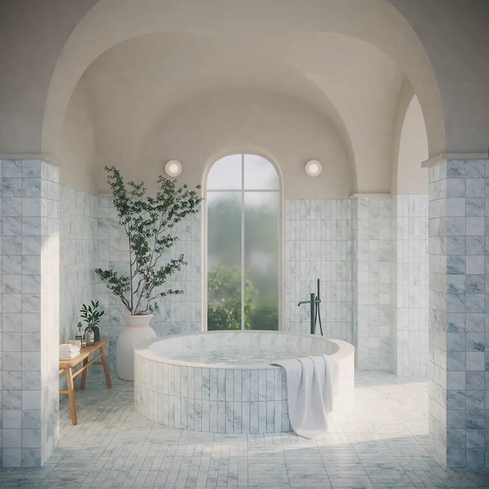 Giovanni Square Azul Vintage Marble Wall & Floor Tiles 11cm x 11cm