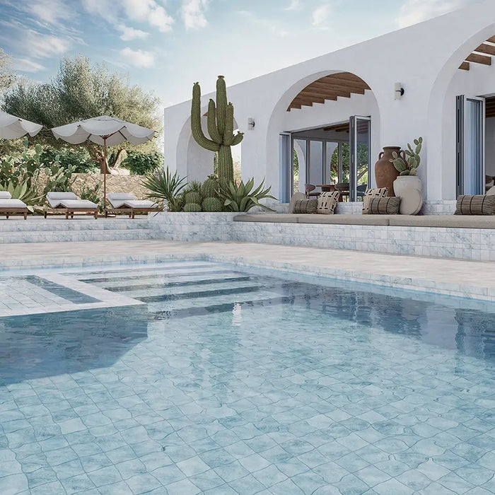 Giovanni Brick Azul Vintage Marble Wall & Floor Tiles 5.4cm x 22cm