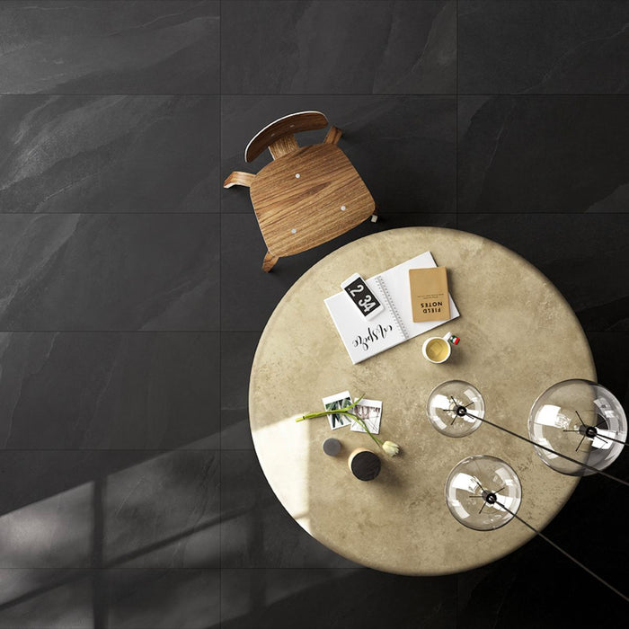 Brazil Slate Tile | Black | Brazilian Slate Effect | Wall & Floor Tiles | 30cm x 60cm CUT TILE SAMPLE