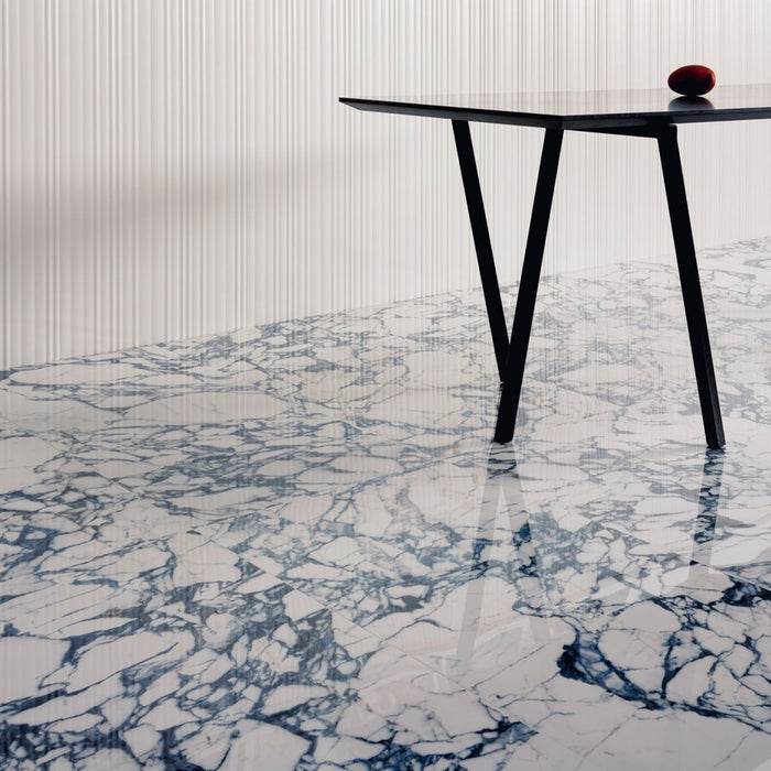 Arabia Azure Blue Matt Marble Porcelain  60cm x 120cm