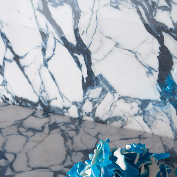 Arabia Azure Blue Matt Marble Porcelain  60cm x 120cm