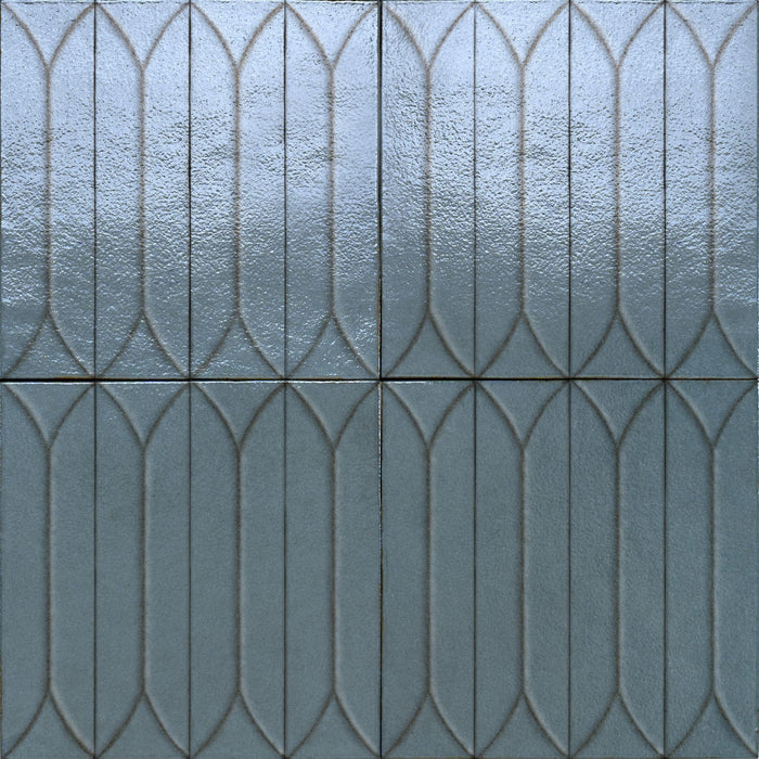 Kutani Decor Laguna Blue Porcelain Wall Tiles 9.1cm x 37.5cm