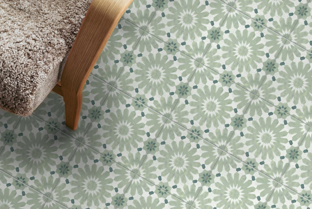 Fizaan Jade Moroccan Wall & Floor Tiles 20cm x 20cm