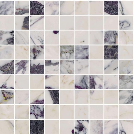 Maine Capraia MOSAIC Matt Marble Porcelain 30cm x 30cm CUT MOSIAC SAMPLE